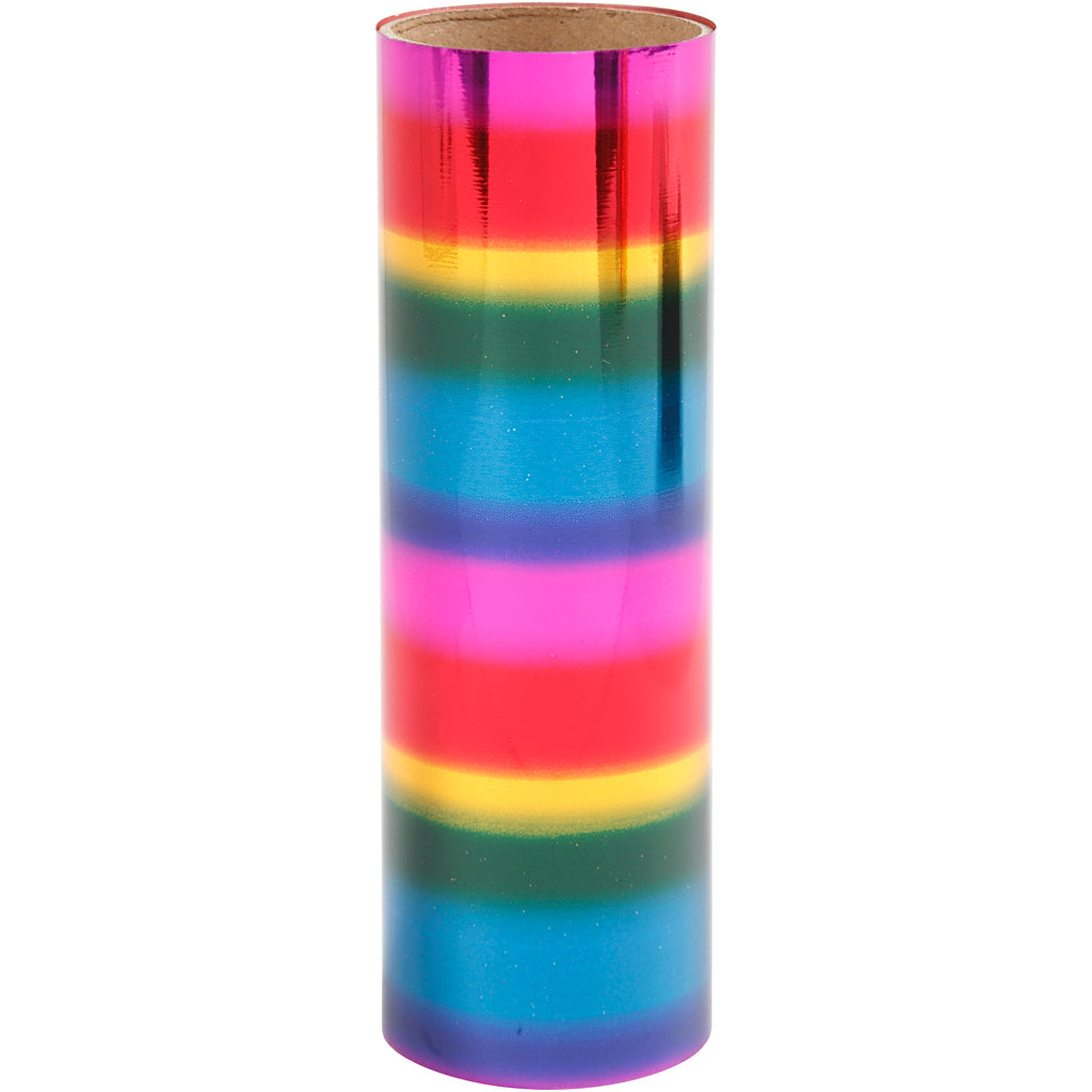 Creativ company deco folie, b: 15,5 cm, dikte 0,02 mm, regenboogkleuren, 50 cm 1 rol