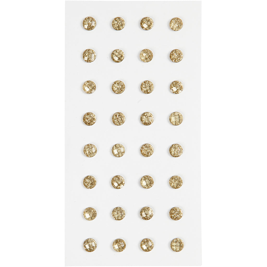 Creativ company strasstenen, d 8 mm, goud, 32 stuk 1 doos