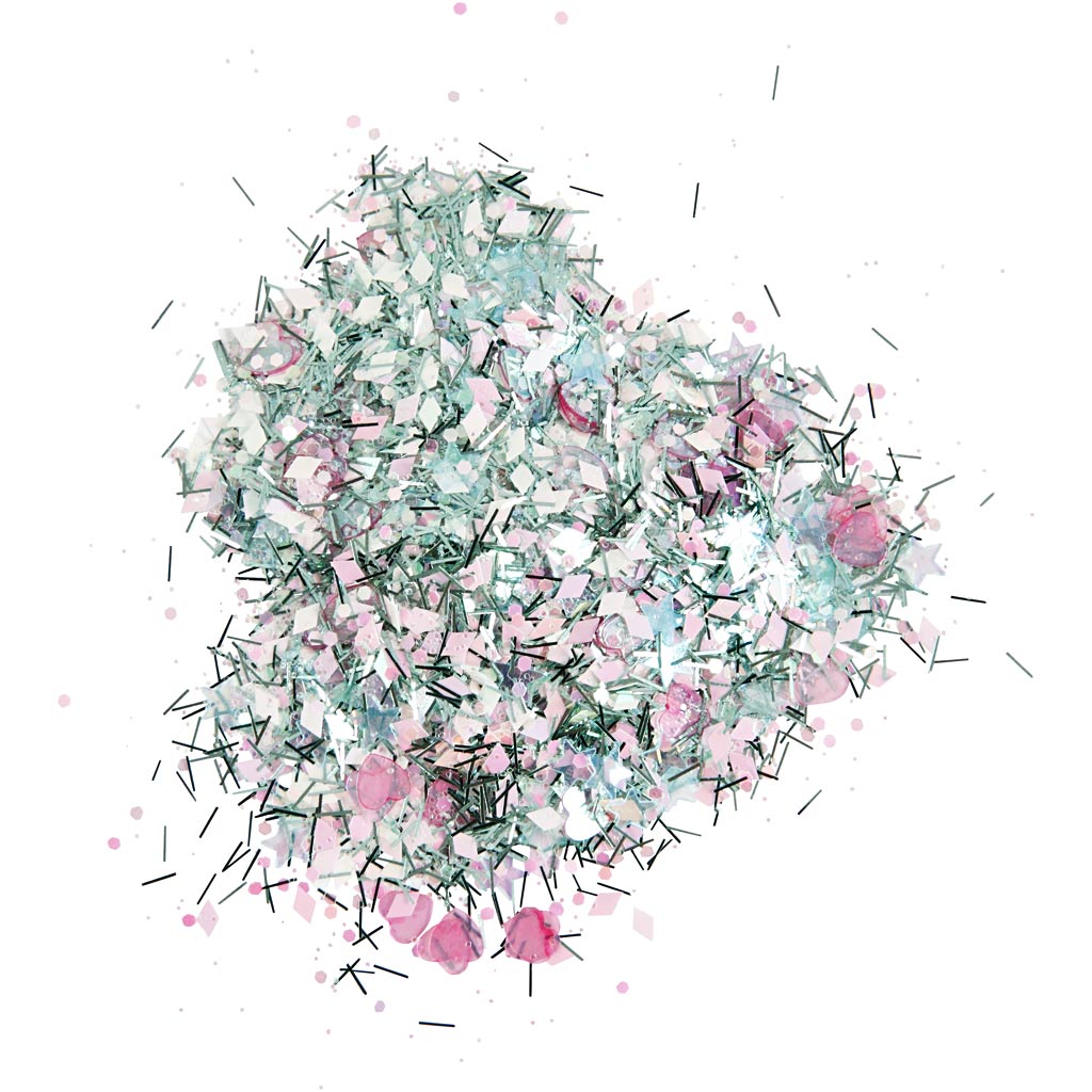 Creativ company glitter en pailletten, pastelkleuren, 170 gr 1 doosje