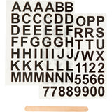 Creativ company rub-on stickers, letters en cijfers, h: 17 mm, b: 17 mm, vel 12,2x15,3 cm, zwart, 1 doos