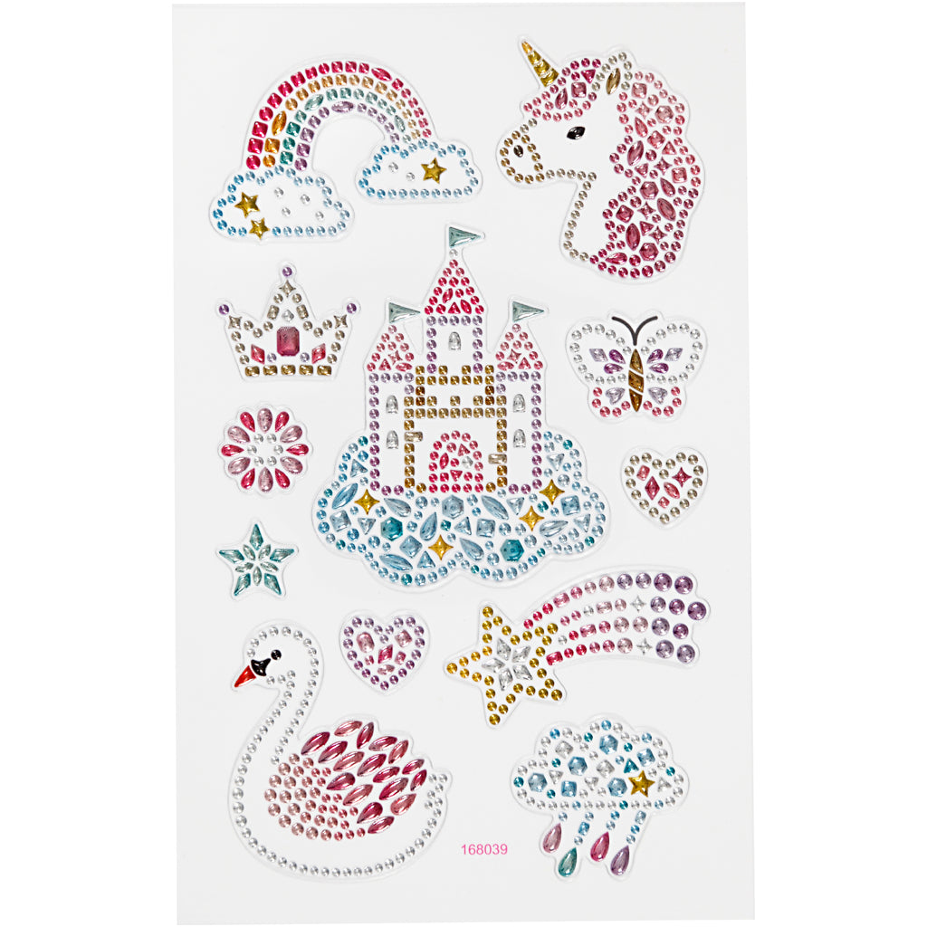 Creativ company diamond stickers, unicorn univers, vel 10x16 cm, 1 vel