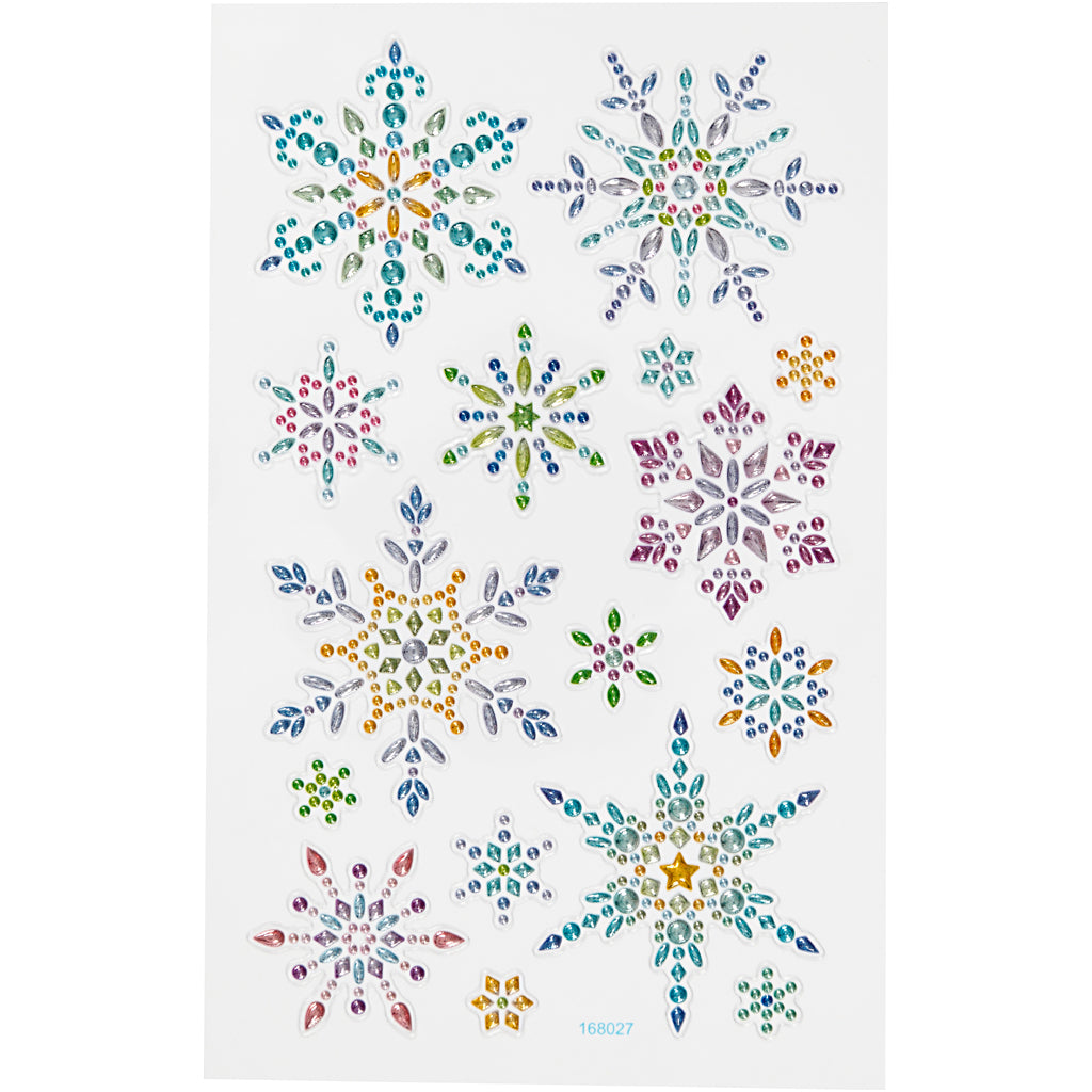 Creativ company diamond stickers, ijskristallen, vel 10x16 cm, 1 vel