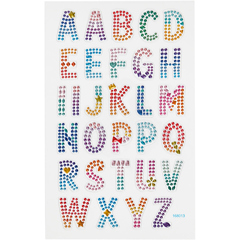 Creativ company diamond stickers, alfabet, vel 10x16 cm, 1 vel