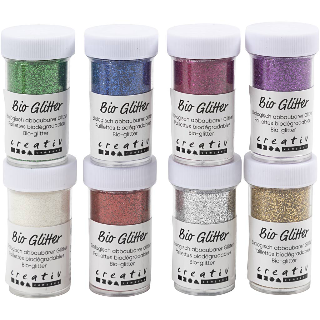Creativ company bio sparkles, diverse kleuren, 8x27 ml 1 doos