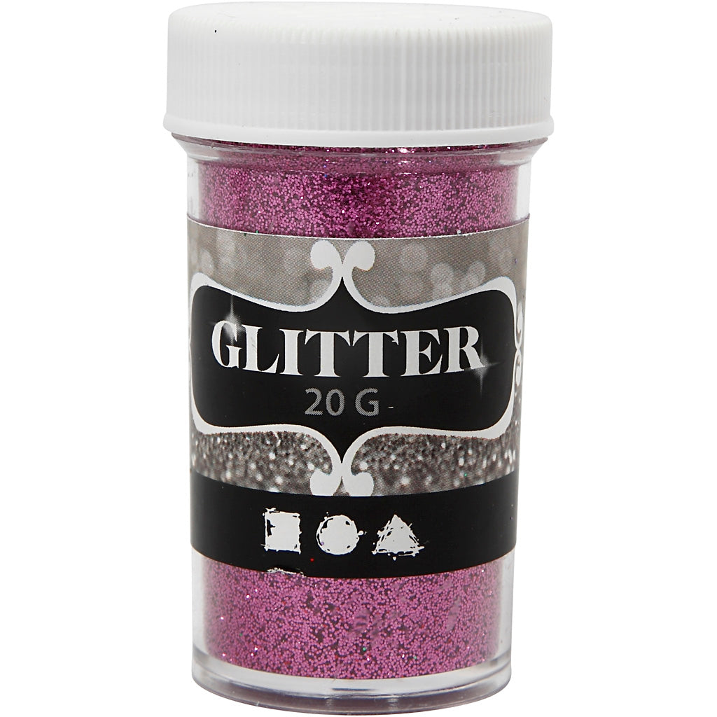 Creativ company glitter, roze, 20 gr 1 doosje