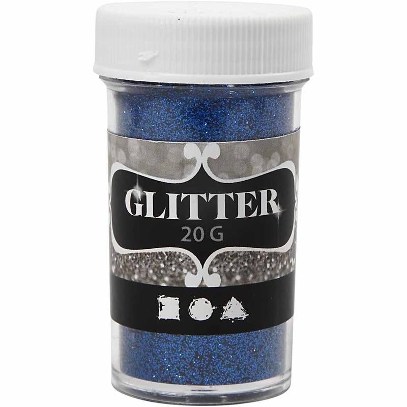 Creativ company glitter, blauw, 20 gr 1 doosje