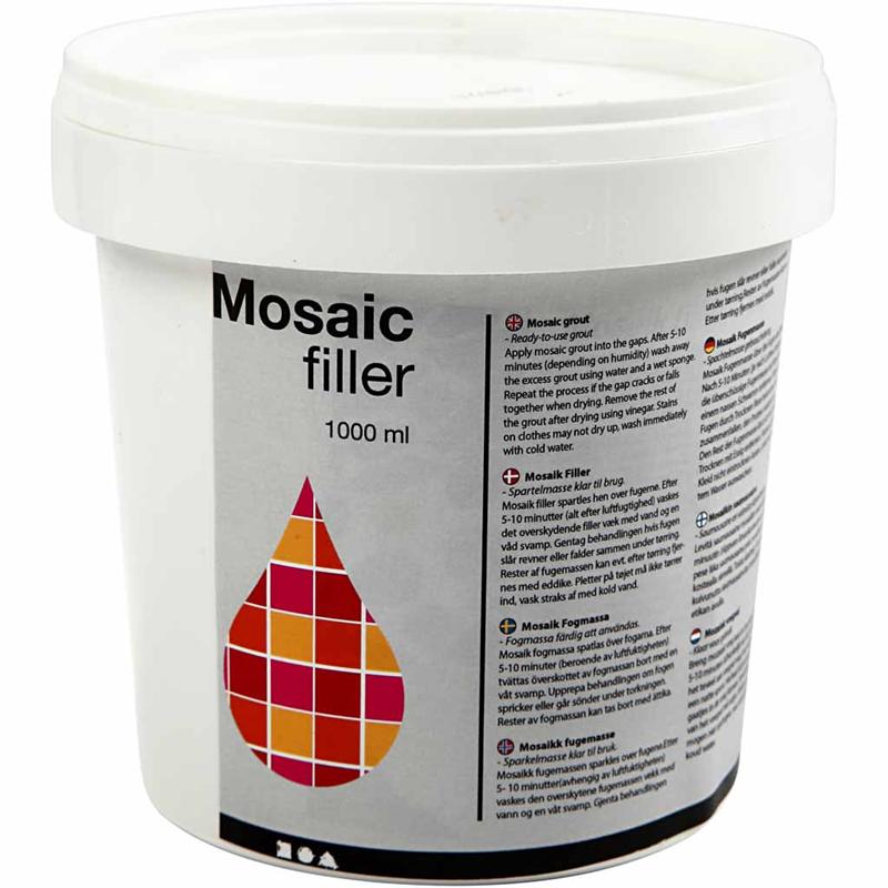 Creativ company mozaïekvoeg, wit, 1000 ml 1 emmer
