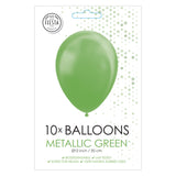 Globos ballonnen metallic green 30cm, 10st.
