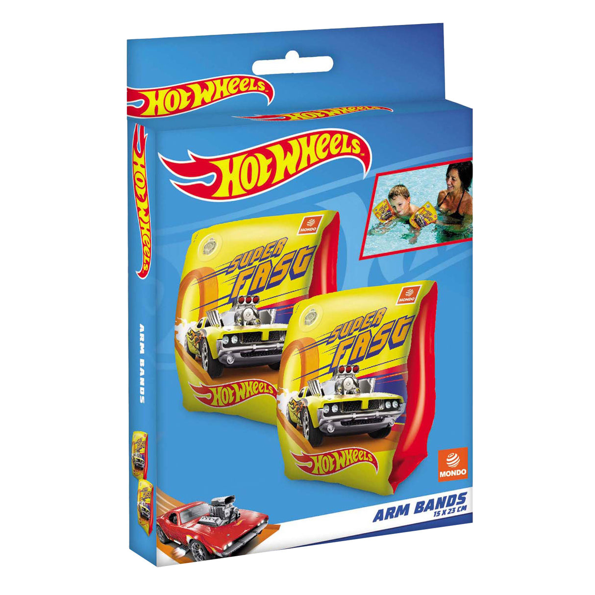 Mondo zwembandjes hotwheels, 2-6 jaar