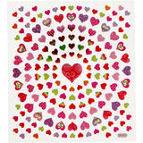 Creativ company stickers, kleine harten, vel 15x16,5 cm, ca. 108 stuk, 1 vel