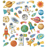 Creativ company stickers, ruimte, vel 15x16,5 cm, ca. 41 stuk, 1 vel