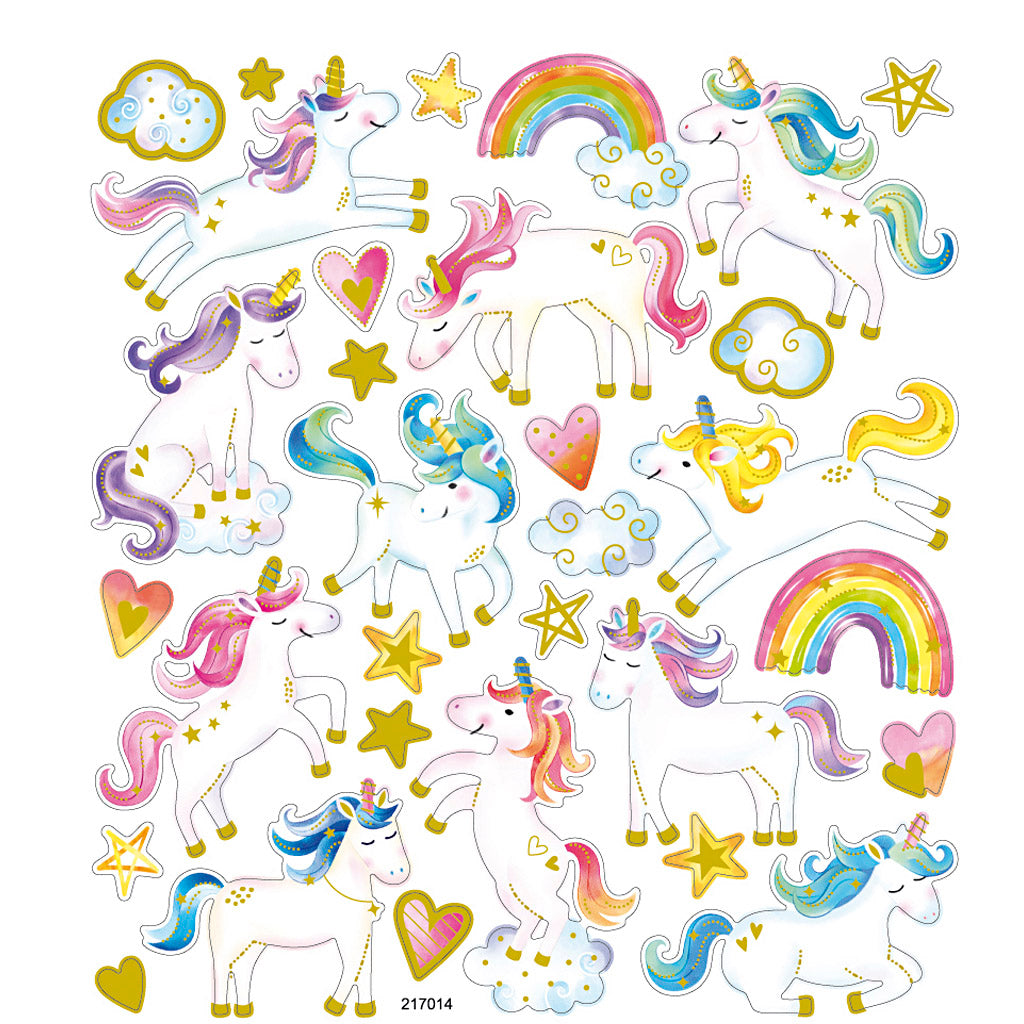 Creativ company stickers, eenhoorn, vel 15x16,5 cm, 1 vel