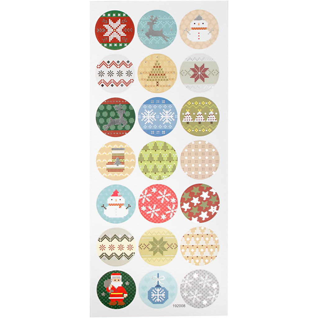 Creativ company stickers, kerstborduursels, vel 10x23 cm, ca. 21 stuk, 1 vel