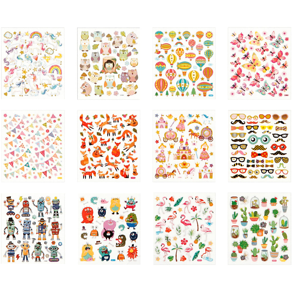 Creativ company stickerboek, hele jaar, vel 15x16,5 cm, 12 vel 1 stuk