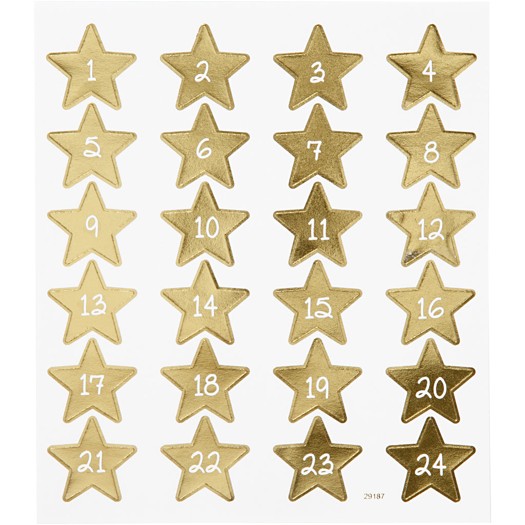 Creativ company stickers, cijfers, vel 15x16,5 cm, ca. 24 stuk, 1 vel