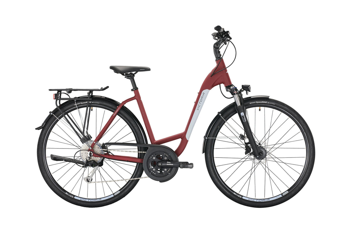 Victoria trekkingfiets trekking 6.7 mod. 22 bike trek. 6.7 28 56 28 56 wave 27sp red matt