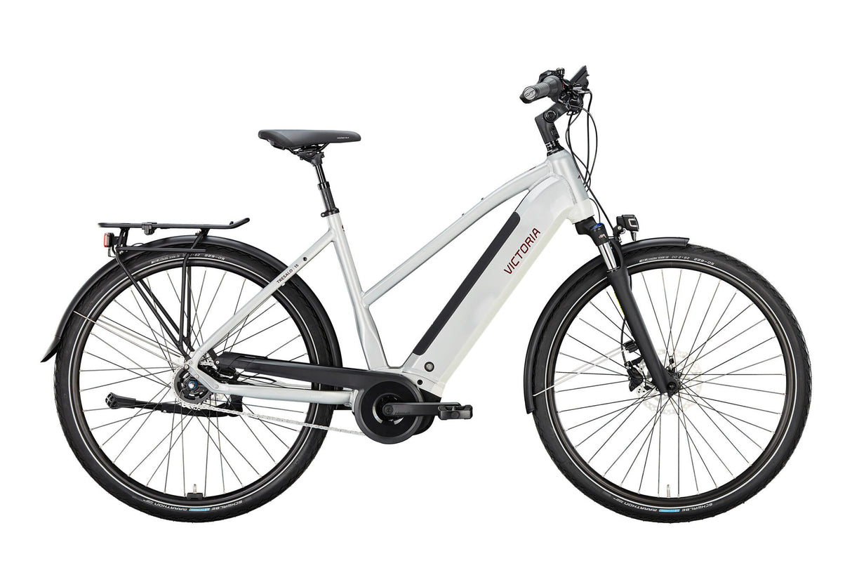 Victoria elektrische trekkingfiets "tresalo 15" (#1) ebike vict. tresalo 15 28/48 5sp fh trap. silver