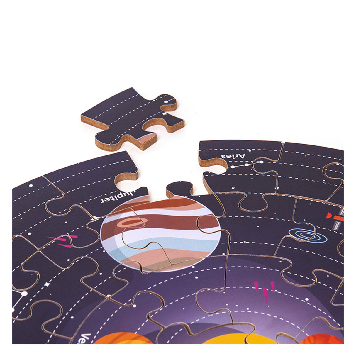 Bigjigs vloerpuzzel zonnestelsel rond, 39cm