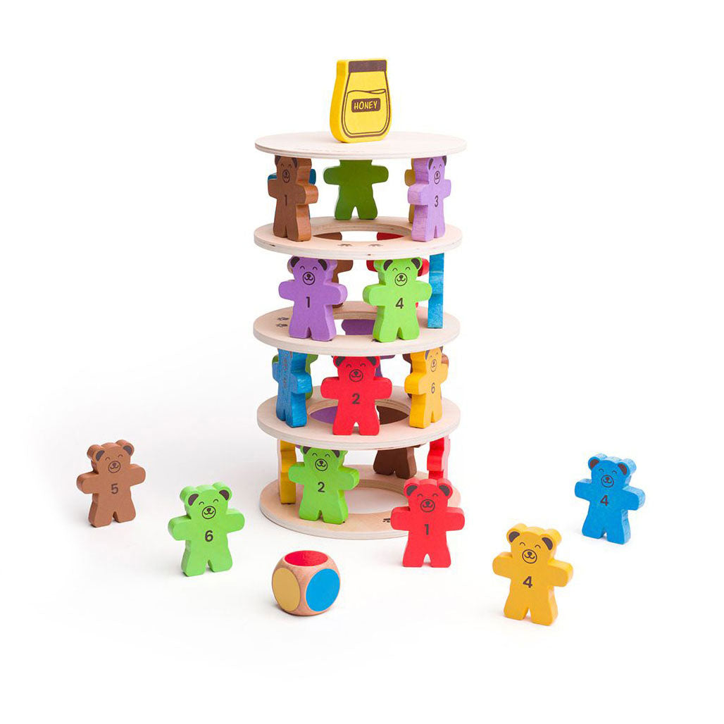 Bigjigs Houten Stapelspel Teddyberen.