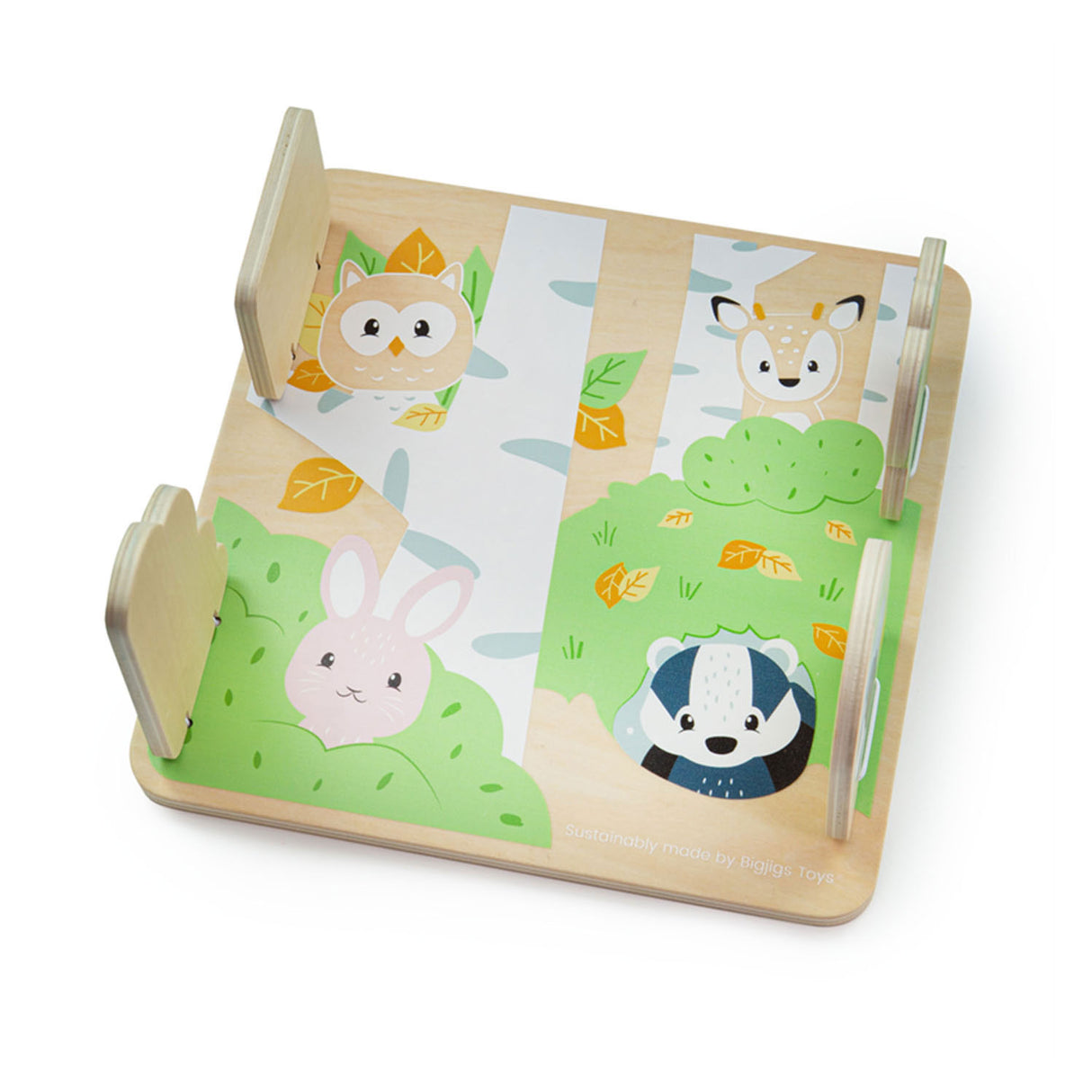 Bigjigs Woodland Houten Verstop en Zoek Puzzel