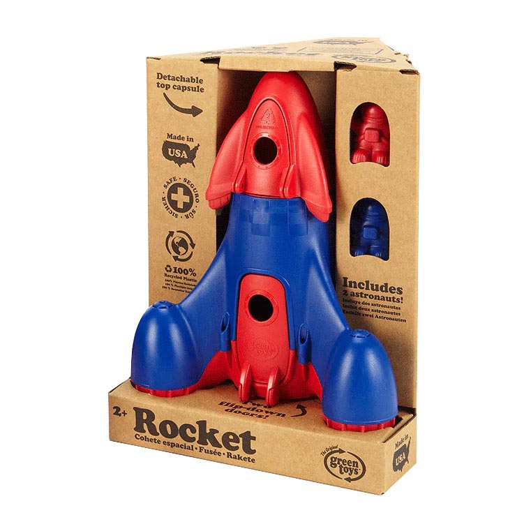 Green toys raket met astronauten