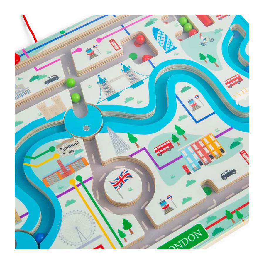 Bigjigs houten magnetische londen doolhof