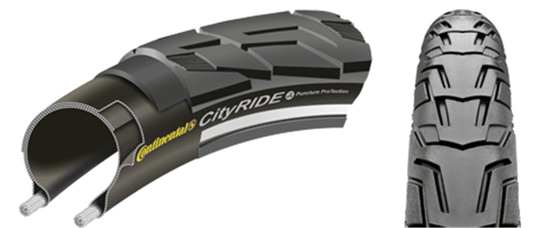 Continental buitenband ride city breaker 37-622 zwart reflectie