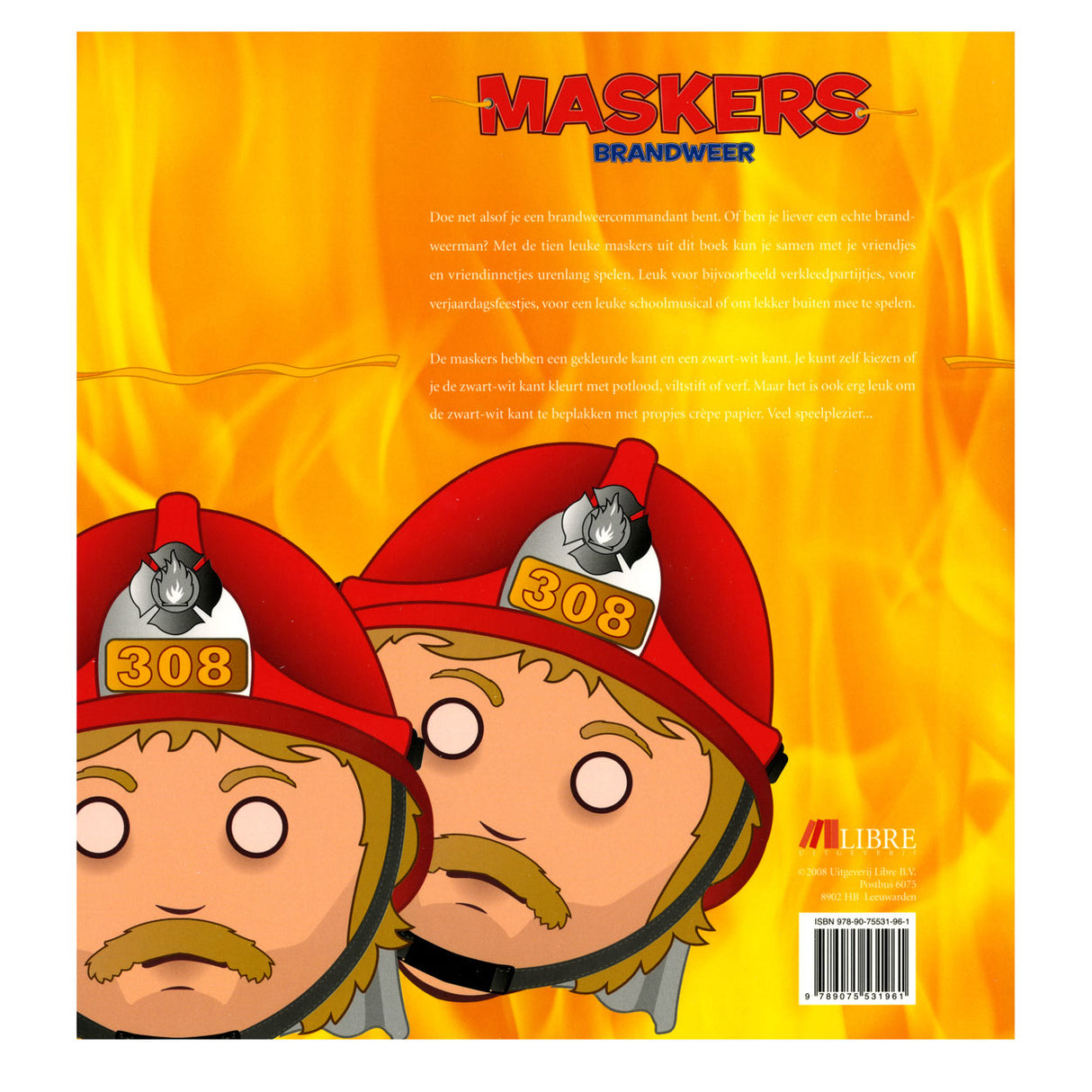 Centraal boekhuis maskers: brandweer