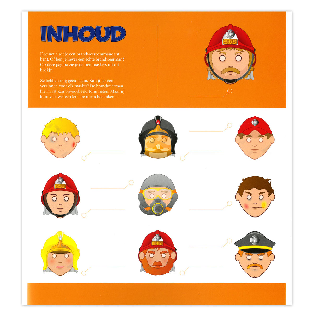 Centraal boekhuis maskers: brandweer