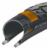 Buitenband Continental Ride Tour 24 x 1.75 47-507 - zwart