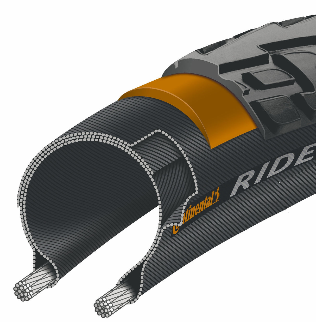 Buitenband Continental Ride Tour 24 x 1.75 47-507 - zwart