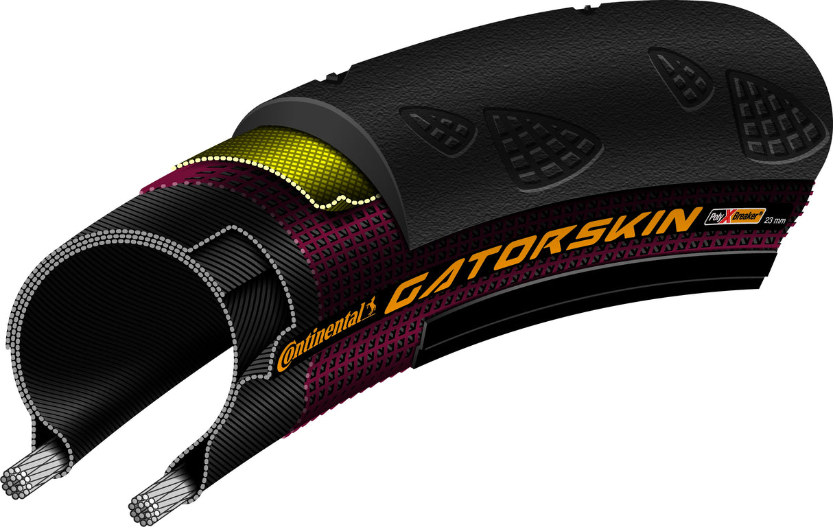 PolyX Breaker Fietsband - 28x1.00, Zwart, 310g, 120TPI, 25-622