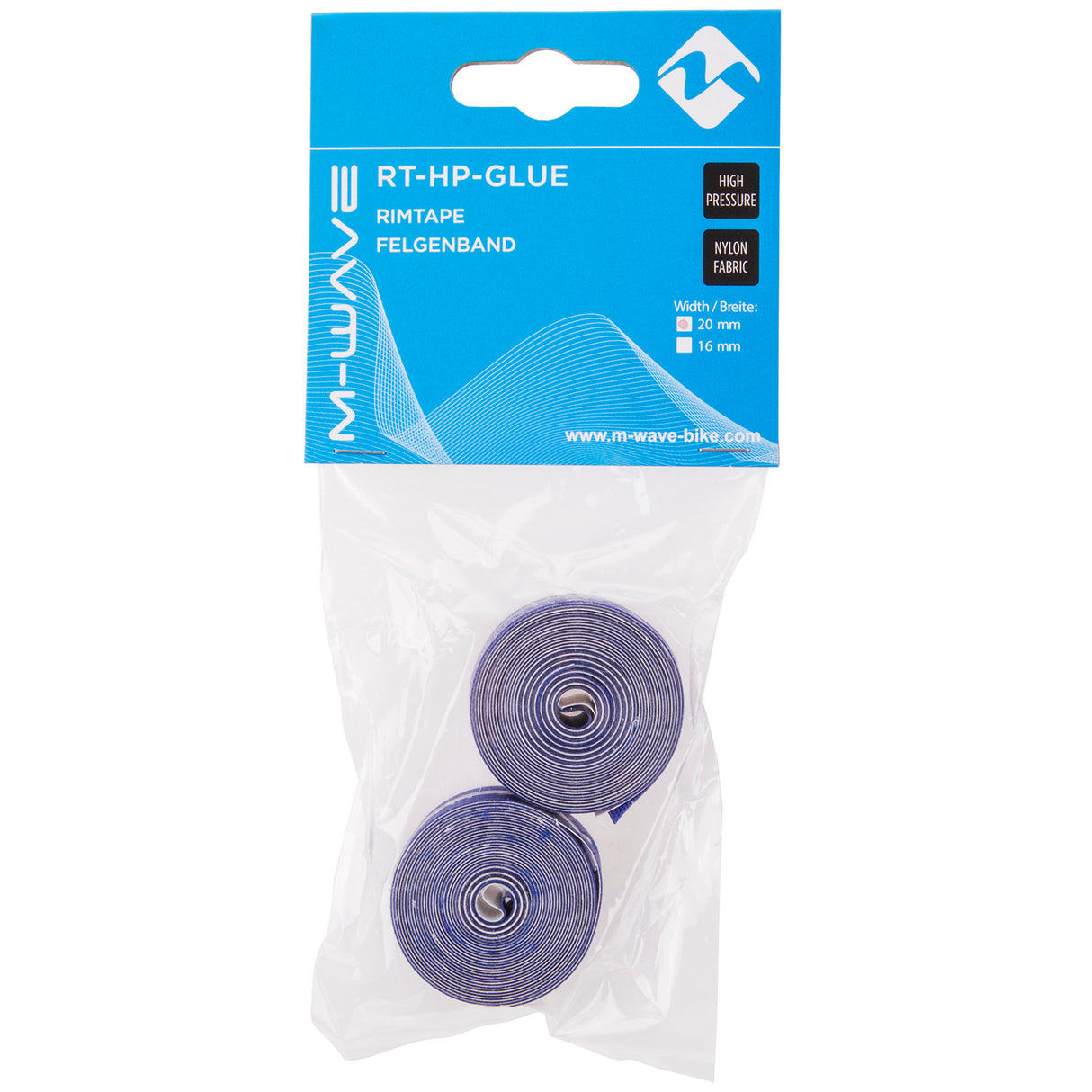 M-wave velglint 12-29 rt-hp-glue hoge druk 20 mm - blauw (1 set)