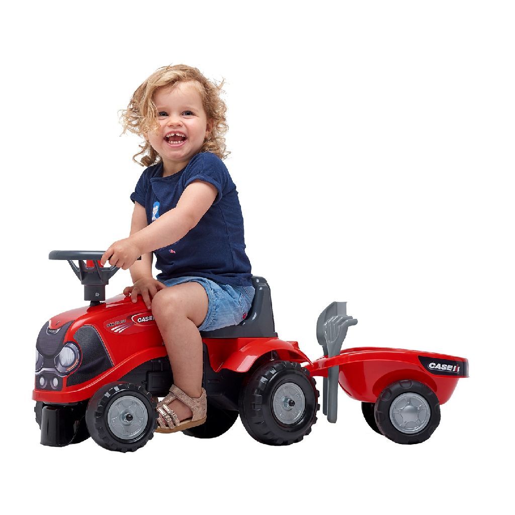 Falk case ih looptractor + aanhanger + accessoires