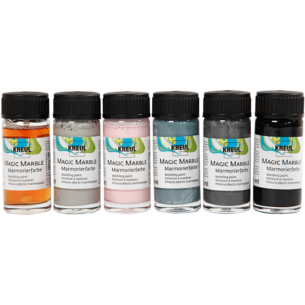 Creativ company magic marble-verf, pastelkleuren, 6x20 ml 1 doos