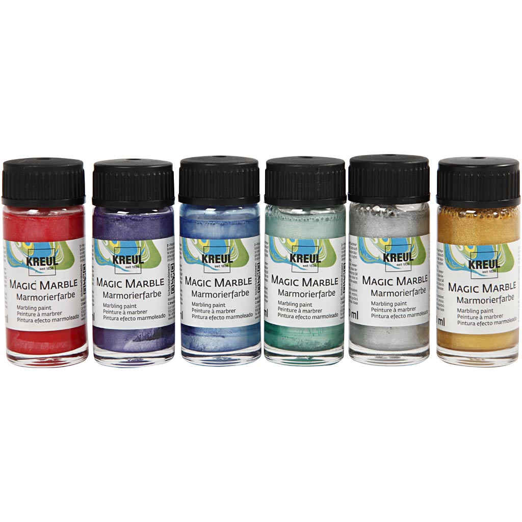 Marmerverf - Metallic Kleuren, 6x20ml
