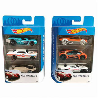 Mattel hot wheels auto diecast 3-pack assorti