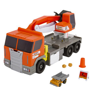 Matchbox bouwvrachtwagen met boorstation