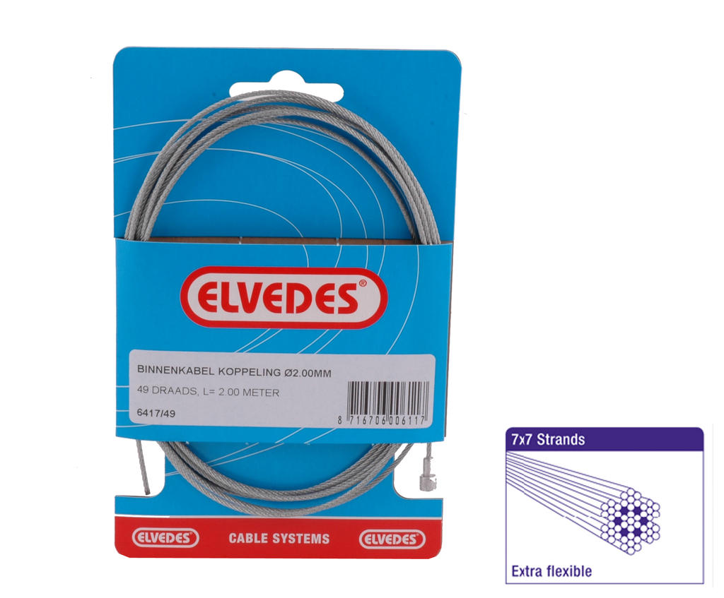 Elvedes koppelingskabel binnen peer 49-draads (6411-49)