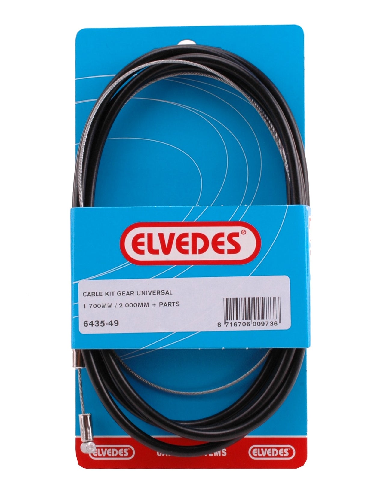 Elvedes gaskabel compleet ton 49-draads (6435-49)