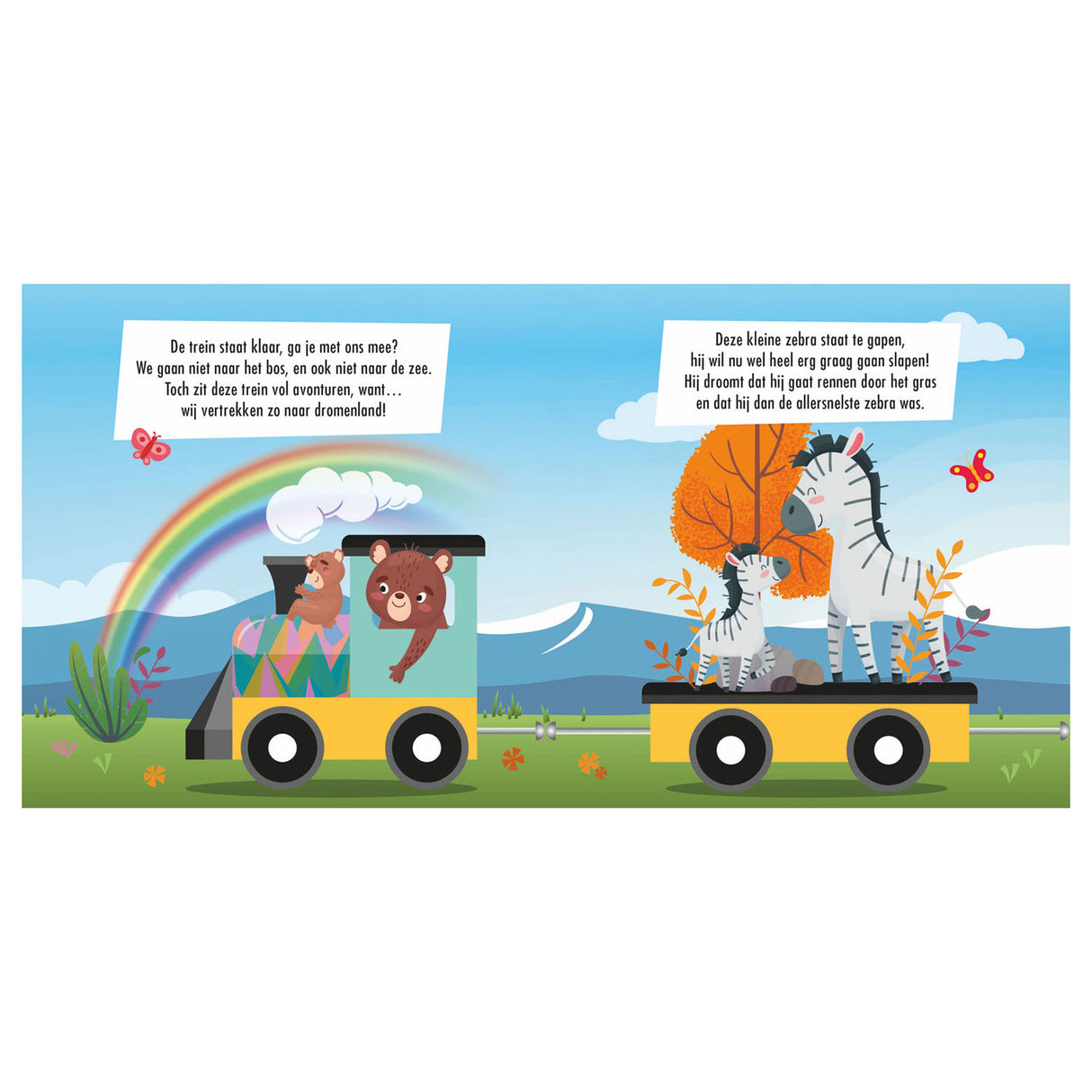 Lantaarn publishers boek en puzzeltrein babydieren