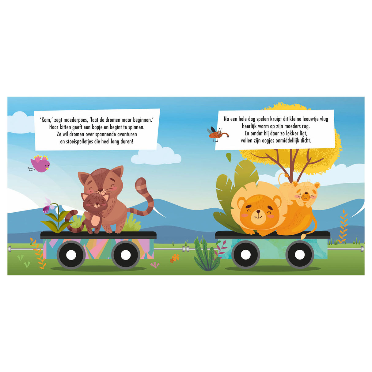 Lantaarn publishers boek en puzzeltrein babydieren