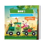 Boek en puzzeltrein dino's