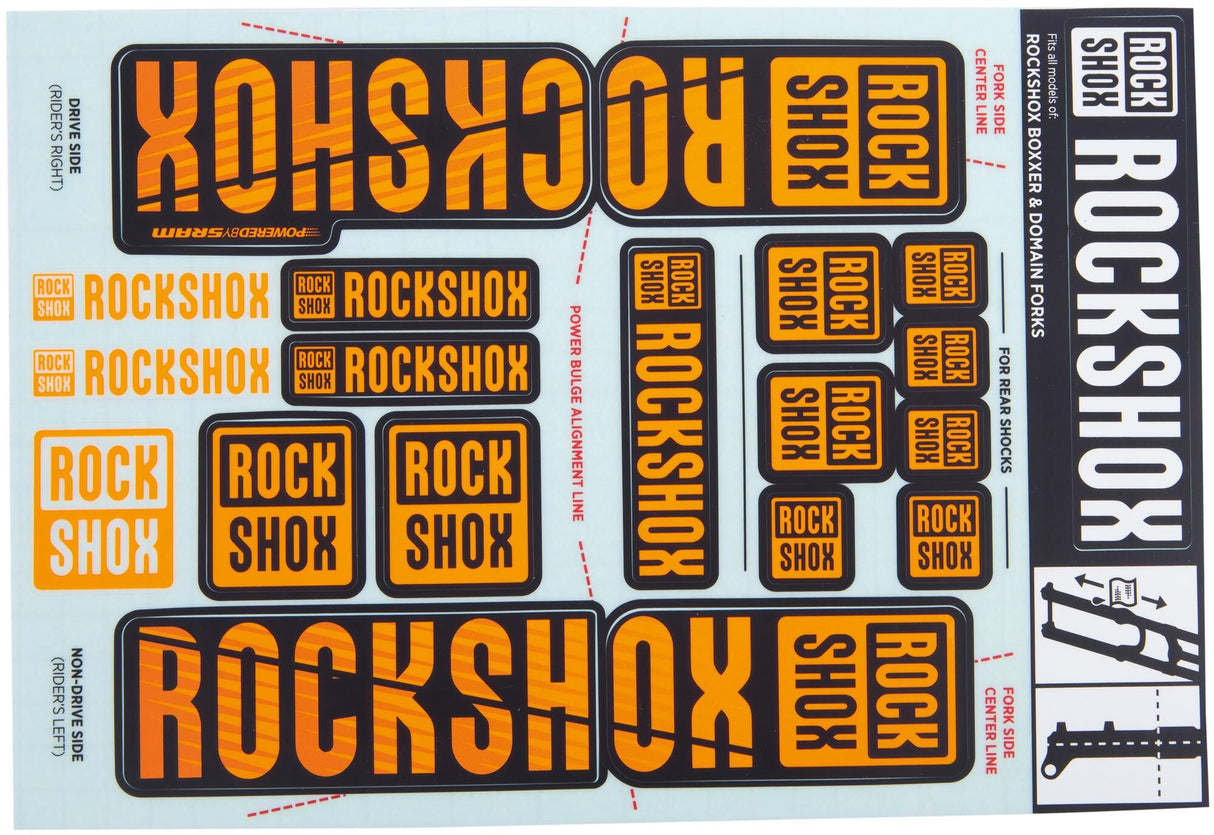 Rockshox decor set decal set orange