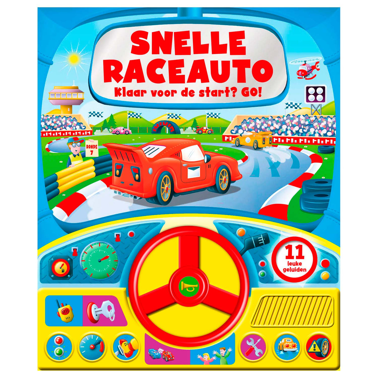 Geluidenboek snelle raceauto