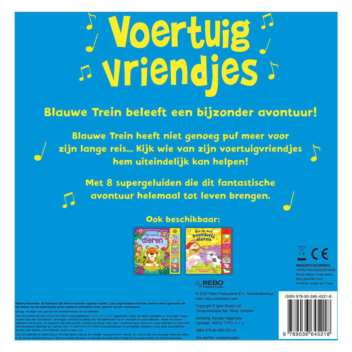 Rebo publishers voertuigvriendjes - 8 geluiden