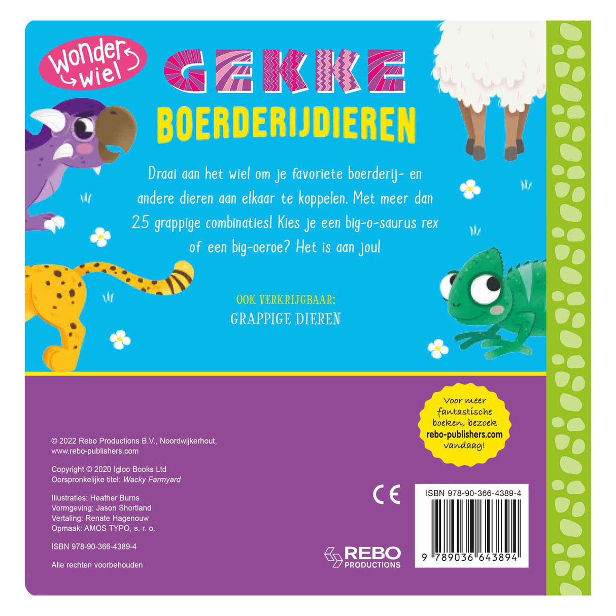 Rebo publishers gekke boerderijdieren - wonderwiel