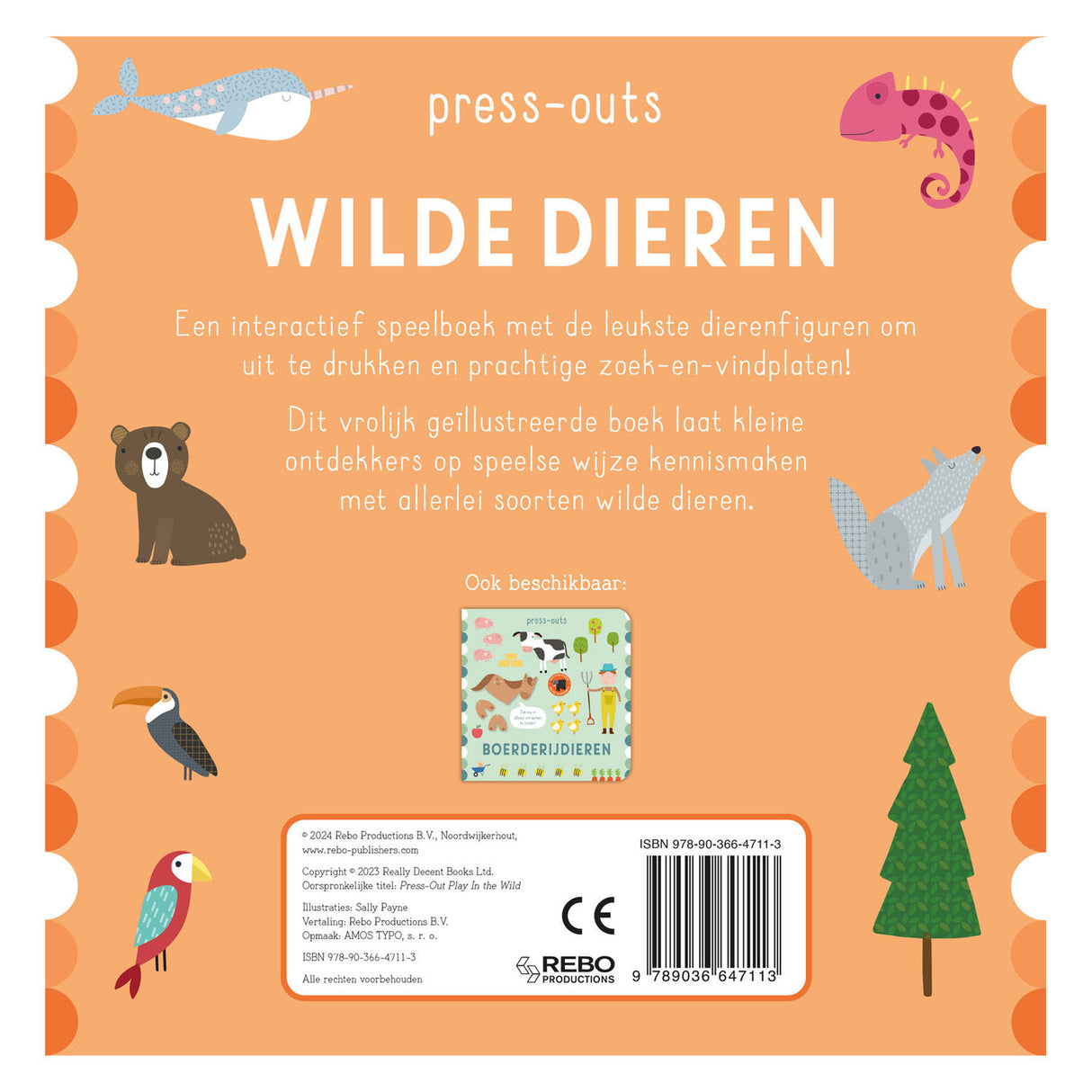 Rebo publishers kartonboek press-outs - wilde dieren