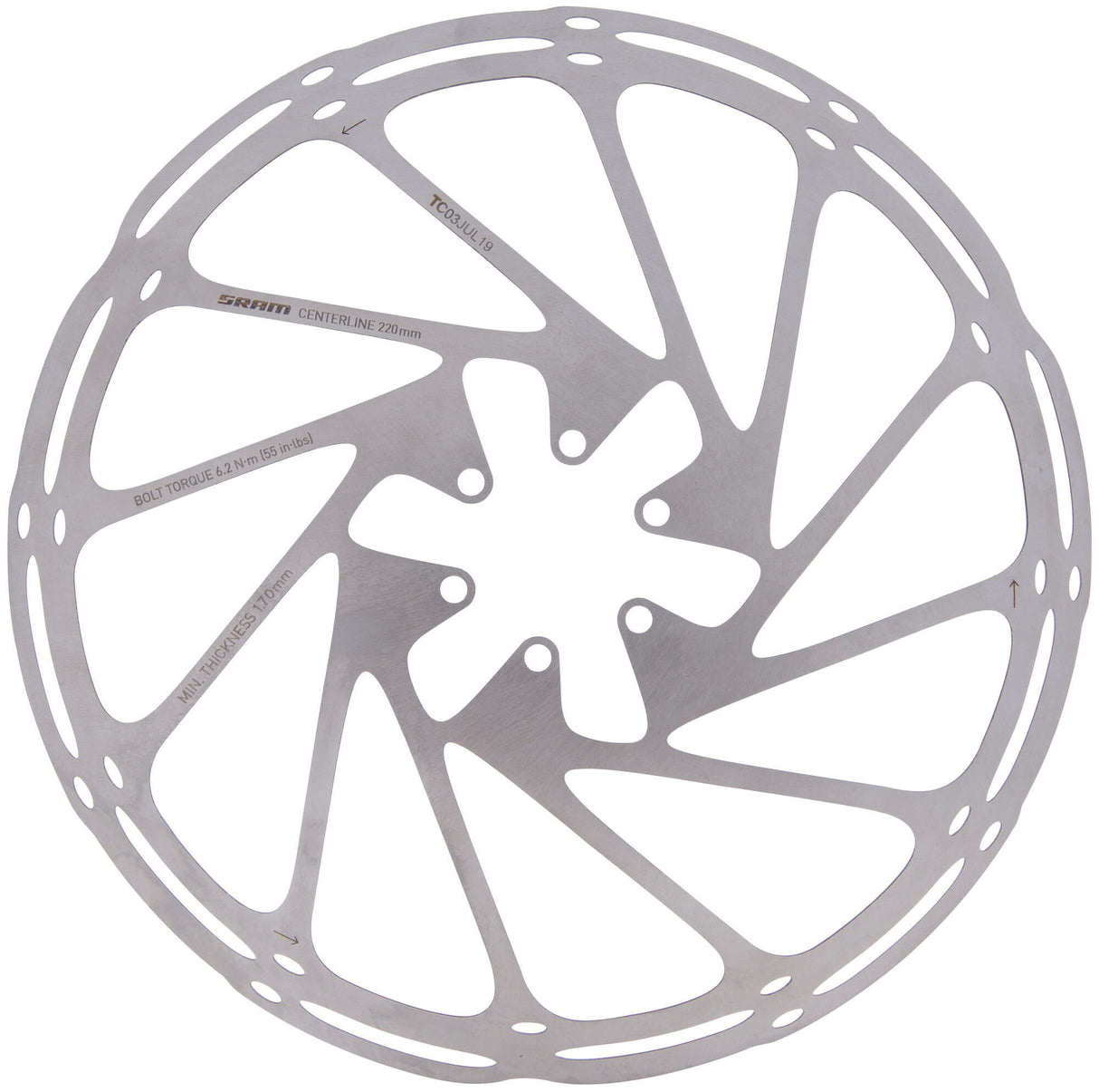 Sram remschijf centerline rotor ceterline 220mm