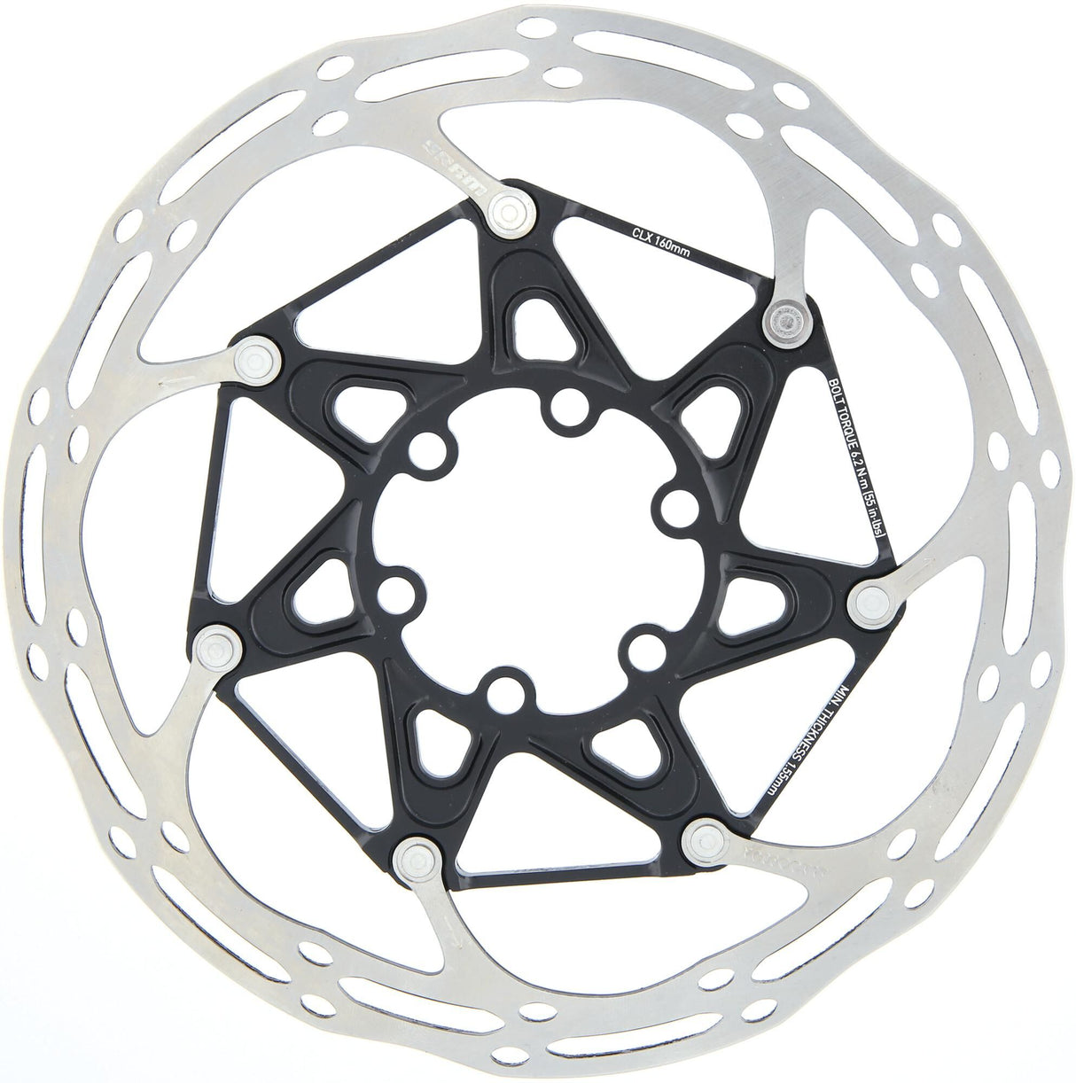 Sram remschijf centerline x rotor centerline x 6h.stain.steel,alu spider